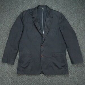 Orvis Blazer Mens 44R Blue Cotton Notch Lined Pockets Sport Coat